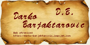 Darko Barjaktarović vizit kartica